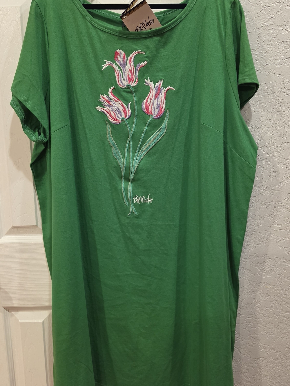 Green Tulip Embroidered Dress